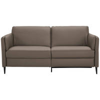 3-SITZER-SOFA in Echtleder Braun  - Schwarz/Braun, Design, Leder/Metall (190/84/99cm) - Dieter Knoll