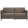3-SITZER-SOFA in Leder Braun  - Schwarz/Braun, Design, Leder/Metall (190/84/99cm) - Dieter Knoll