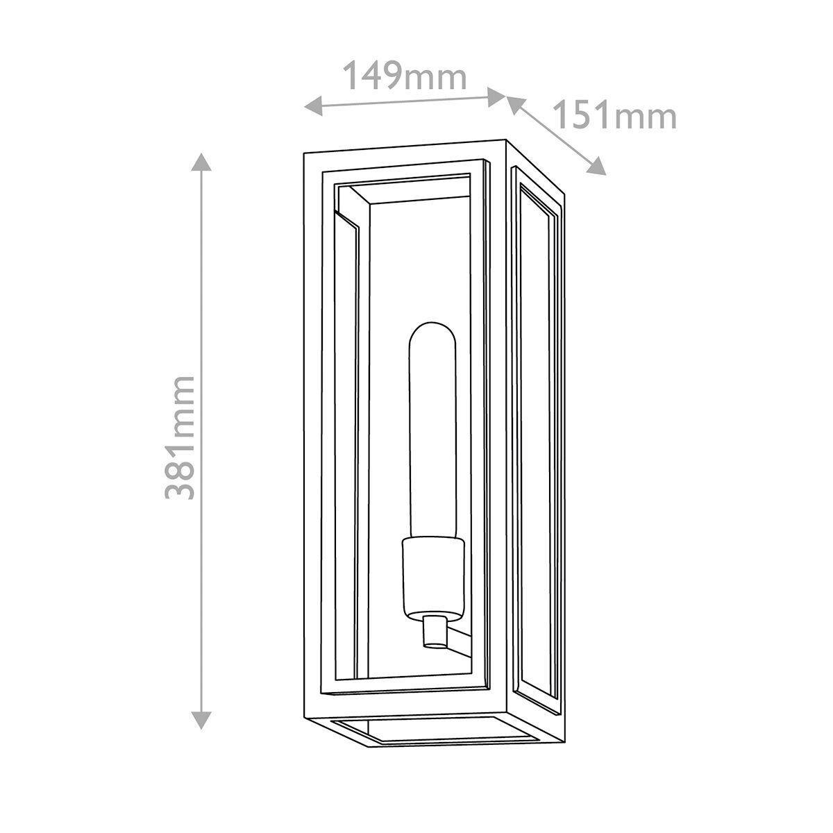 WANDLEUCHTE Shaw 38,1/14,9/15,1 cm  - Schwarz/Bronzefarben, KONVENTIONELL, Glas/Metall (38,1/14,9/15,1cm) - Elstead Lighting