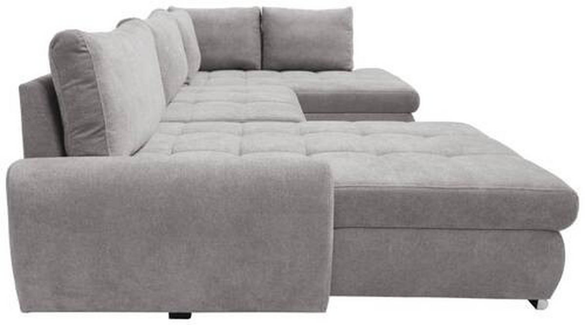 ECKSOFA in Velours Fango  - Chromfarben/Fango, Design, Kunststoff/Textil (174/322/173cm) - Livetastic