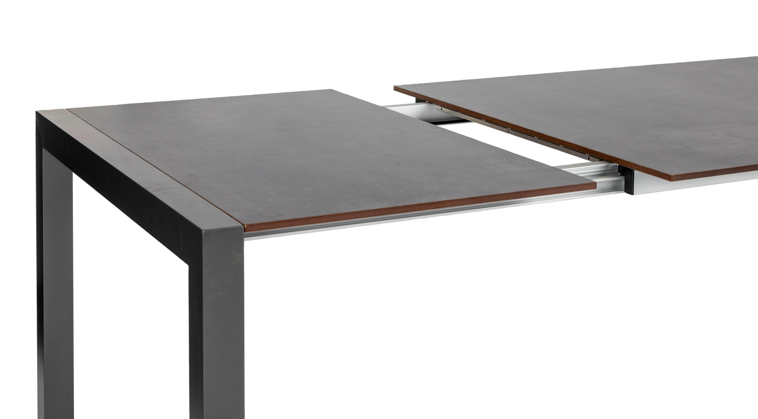 GARTENSET beschichtet Aluminium  - Schieferfarben/Anthrazit, Basics, Textil/Metall (160+60/98/72cm) - Acamp