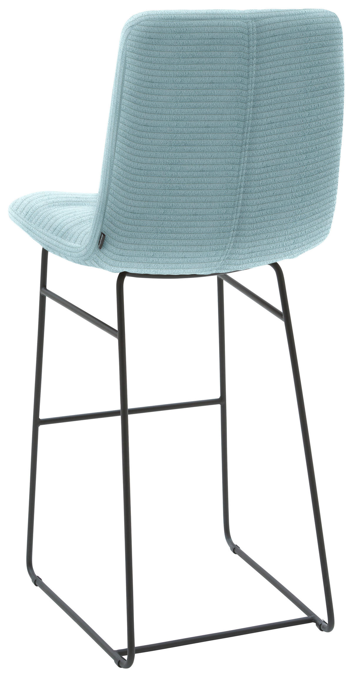 BARHOCKER - Schwarz/Hellblau, Design, Textil/Metall (52/122/66cm) - Dieter Knoll