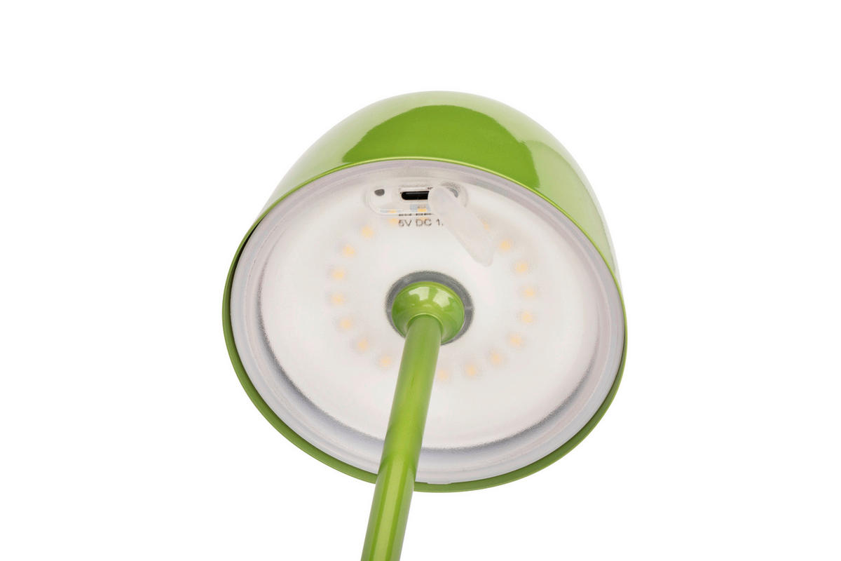 STOLNÍ LAMPA NA BATERIE 11/34,6 cm - zelená, Trend, kov (11/34,6cm) - Novel