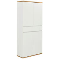 SCHUHSCHRANK Weiß, Eiche Artisan  - Weiß/Eiche Artisan, Design, Holzwerkstoff (90/200/38cm) - Xora