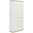 SCHUHSCHRANK 90/200/38 cm  - Weiß/Eiche Artisan, Design, Holzwerkstoff (90/200/38cm) - Xora