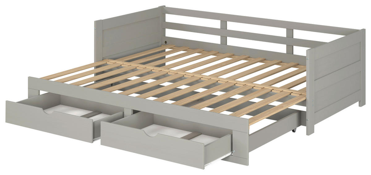 AUSZIEHBETT 200/100 cm Taupe  - Taupe/Naturfarben, Modern, Holz/Holzwerkstoff (200/100cm) - MID.YOU