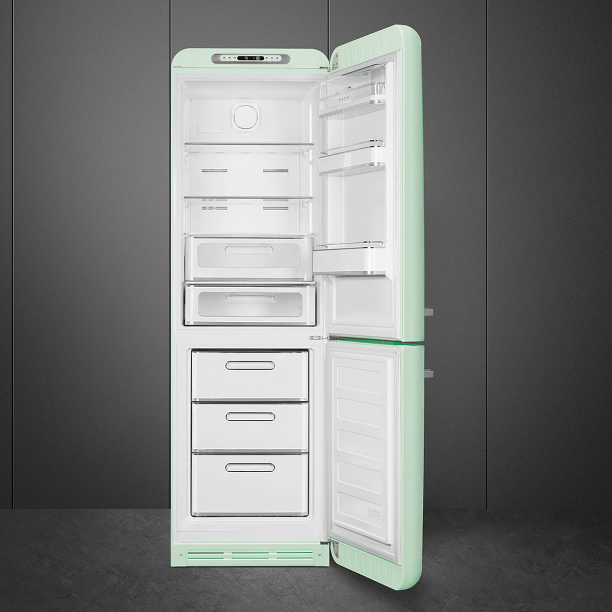 KÜHL-GEFRIER-KOMBINATION 60/196,8/72,8 cm FAB32RPG5  - Pastellgrün, Basics, Metall (60/196,8/72,8cm) - SMEG