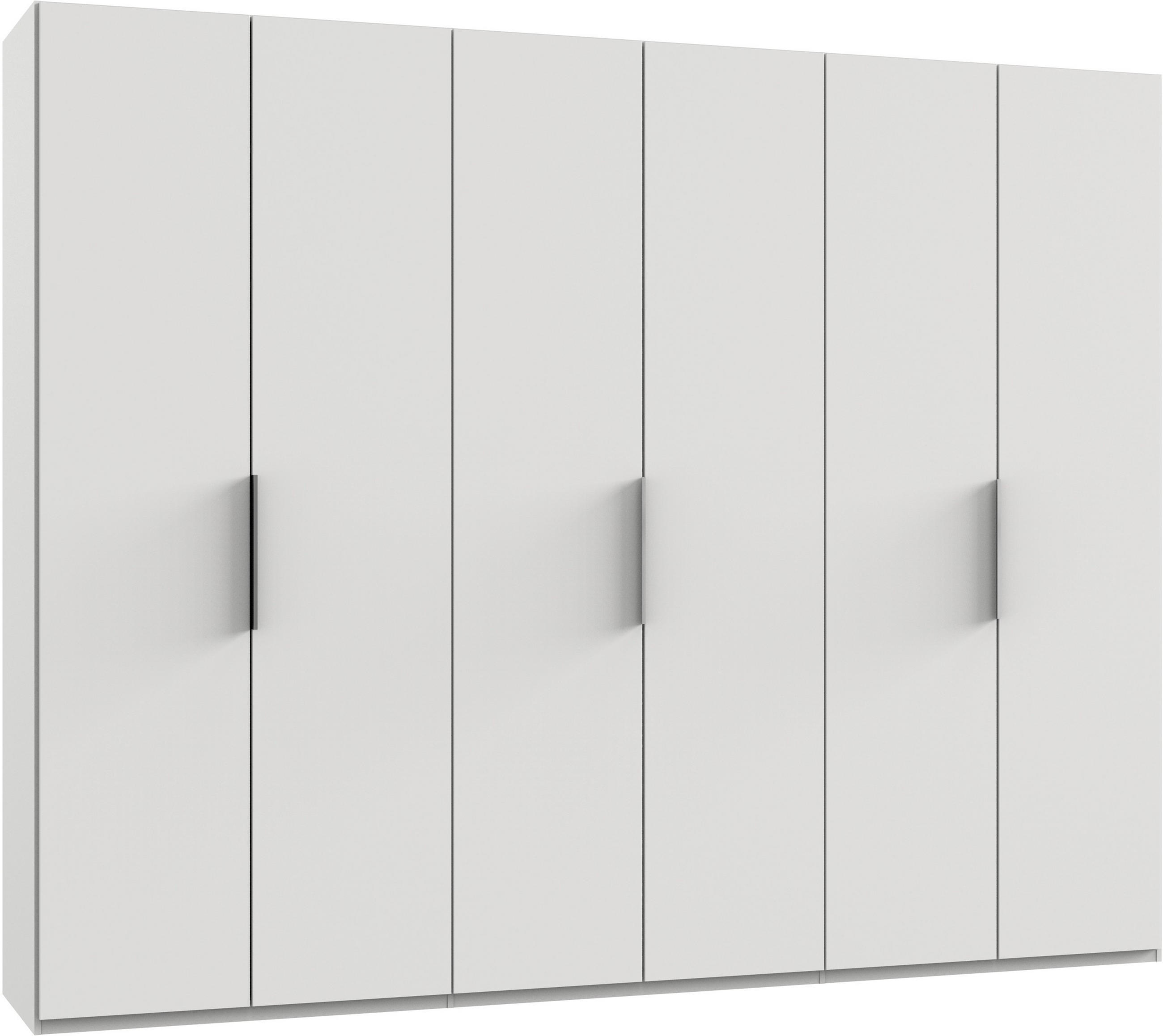 DREHTÜRENSCHRANK 300/236/58 cm 6-türig Weiß  - Chromfarben/Weiß, MODERN, Holzwerkstoff (300/236/58cm) - MID.YOU