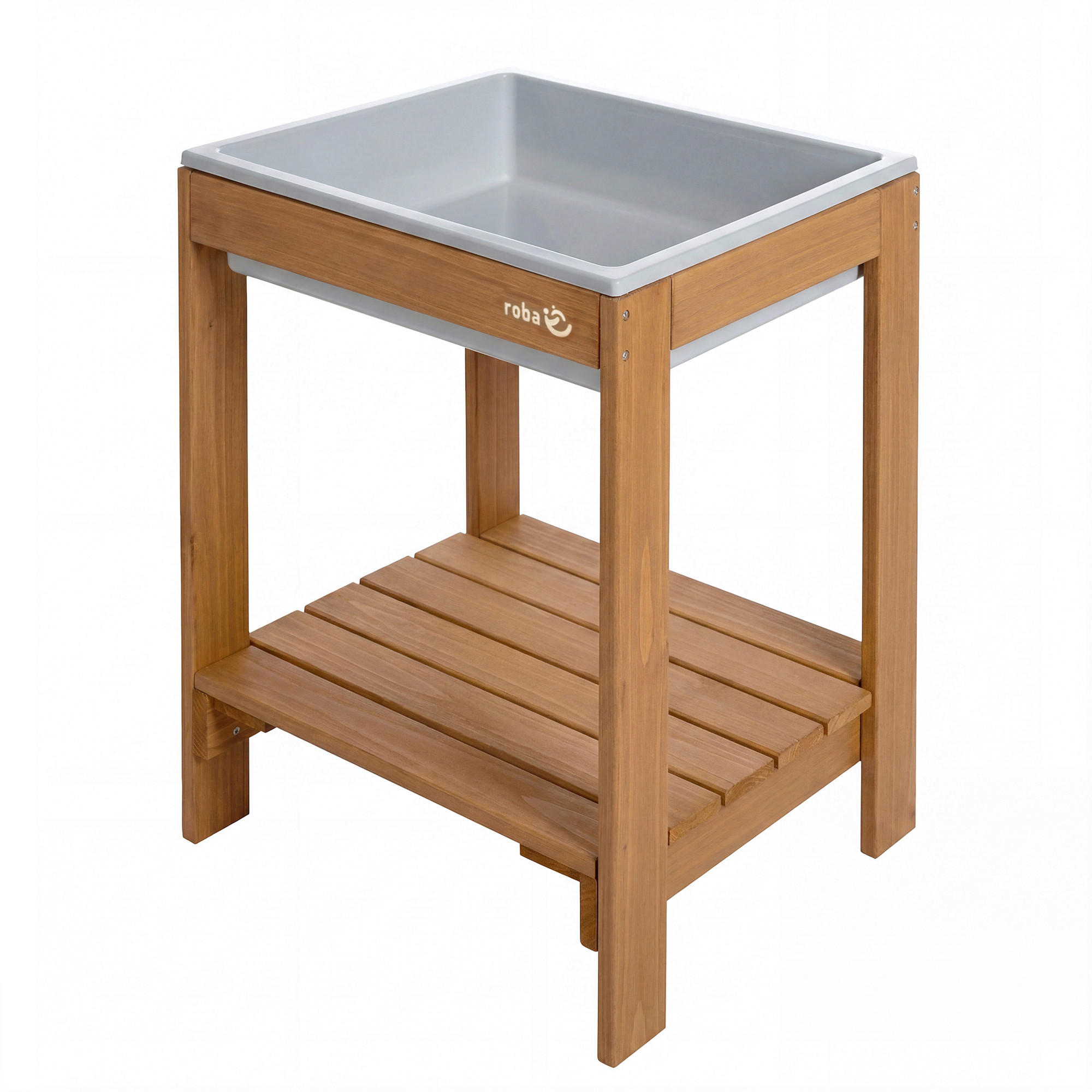 WASSERSPIELTISCH  - Teakfarben, Basics, Holz/Kunststoff (38,5/50/31,8cm) - Roba