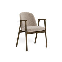 STOL MED ARMSTÖD 2 styck  bouclé  - beige/mörkbrun, Modern, trä/textil (55,5/80,5/57cm) - MID.YOU