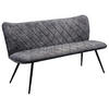 KLOP, kovina, tekstil siva, črna  - siva/črna, Design, kovina/tekstil (160/88/64cm) - Hom`in