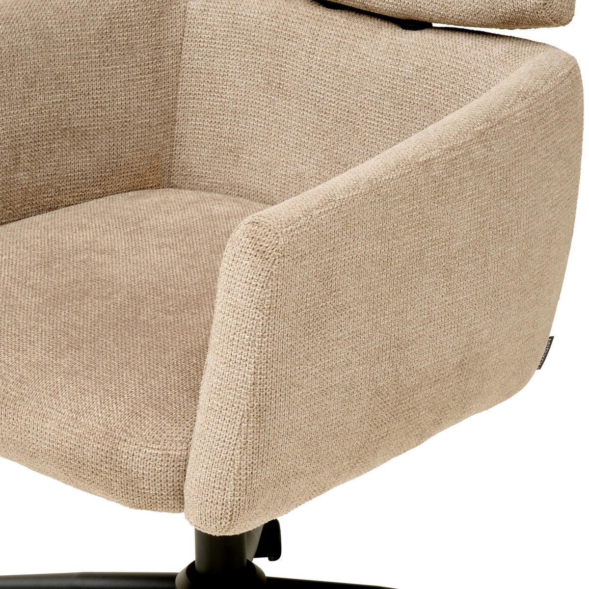 OTOČNÁ ŽIDLE, mikrovlákno, hnědá - černá/hnědá, Moderní, kov/dřevo (62/92/100/63cm) - MID.YOU