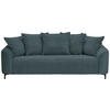 3-SITZER-SOFA in Cord, Velours Dunkelgrau  - Dunkelgrau/Schwarz, KONVENTIONELL, Textil/Metall (228/84/99cm) - Carryhome