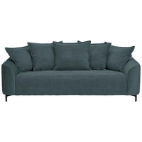 3-SITZER-SOFA in Cord, Velours Dunkelgrau  - Dunkelgrau/Schwarz, Konventionell, Textil/Metall (228/84/99cm) - Carryhome
