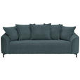 3-SITZER-SOFA in Cord, Velours Dunkelgrau  - Dunkelgrau/Schwarz, KONVENTIONELL, Textil/Metall (228/84/99cm) - Carryhome