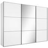SCHWEBETÜRENSCHRANK  in Weiß  - Schwarz/Weiß, Glas/Holzwerkstoff (280/222/68cm) - Moderano