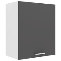 KÜCHENOBERSCHRANK 50/60/31 cm  in Weiß, Anthrazit  - Anthrazit/Alufarben, KONVENTIONELL, Holzwerkstoff/Metall (50/60/31cm) - MID.YOU