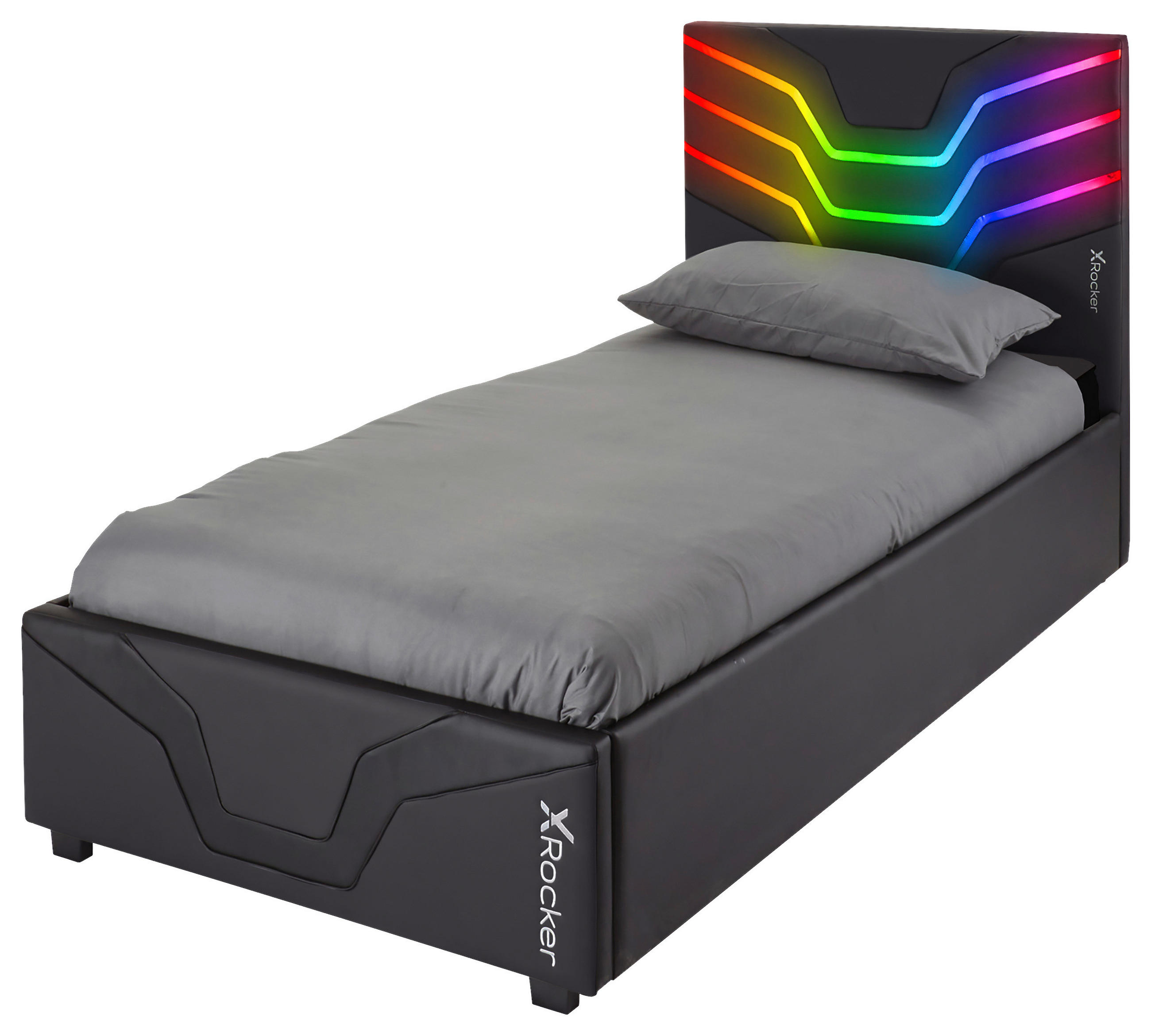 BETT 90/200 cm  in Schwarz  - Schwarz, MODERN, Holzwerkstoff (90/200cm) - X Rocker
