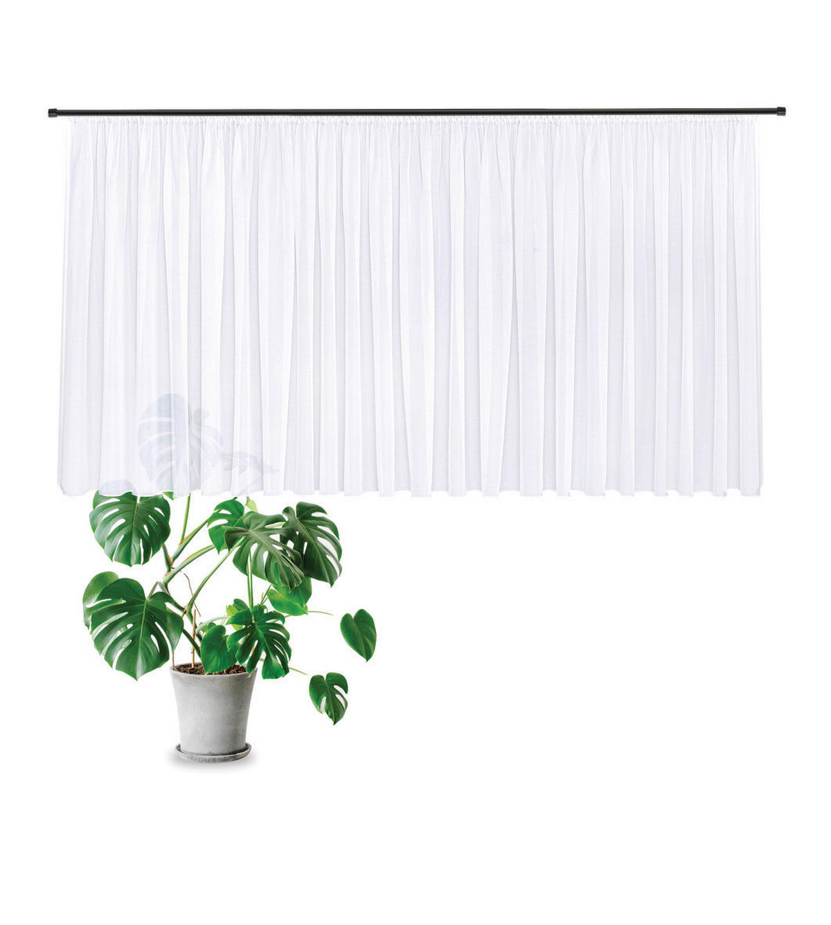 FERTIGSTORE  transparent  600/150 cm   - Weiß, Basics, Textil (600/150cm)