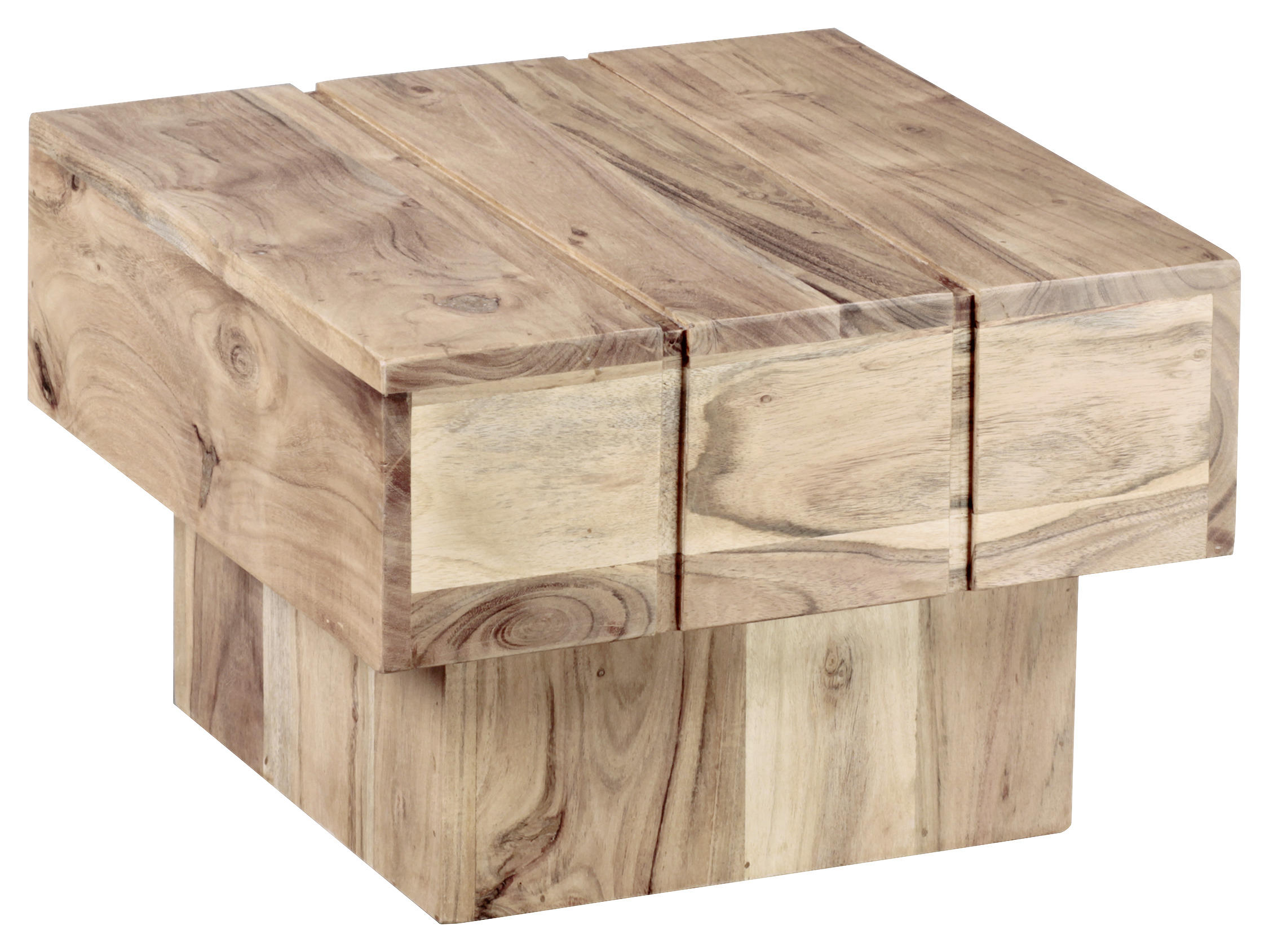 BEISTELLTISCH 44/44/30 cm Akazie massiv Akaziefarben quadratisch  - Akaziefarben, Design, Holz (44/44/30cm) - MID.YOU