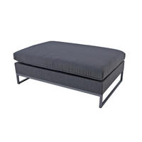 GARTENHOCKER  - Anthrazit/Grau, Basics, Kunststoff/Textil (140/49/89cm) - Gardenson