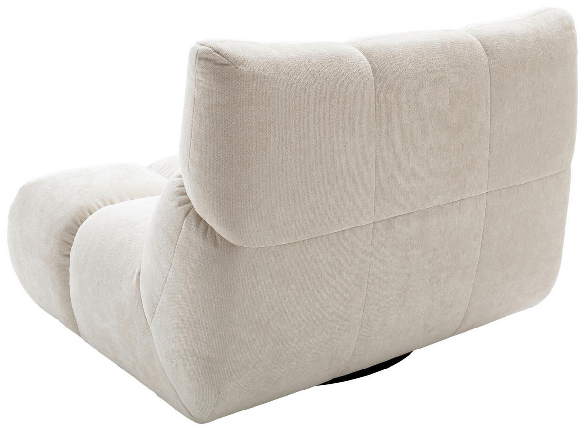SESSEL Chenille Naturfarben  - Schwarz/Naturfarben, Design, Kunststoff/Textil (112/85/108cm) - Pure Home Lifestyle