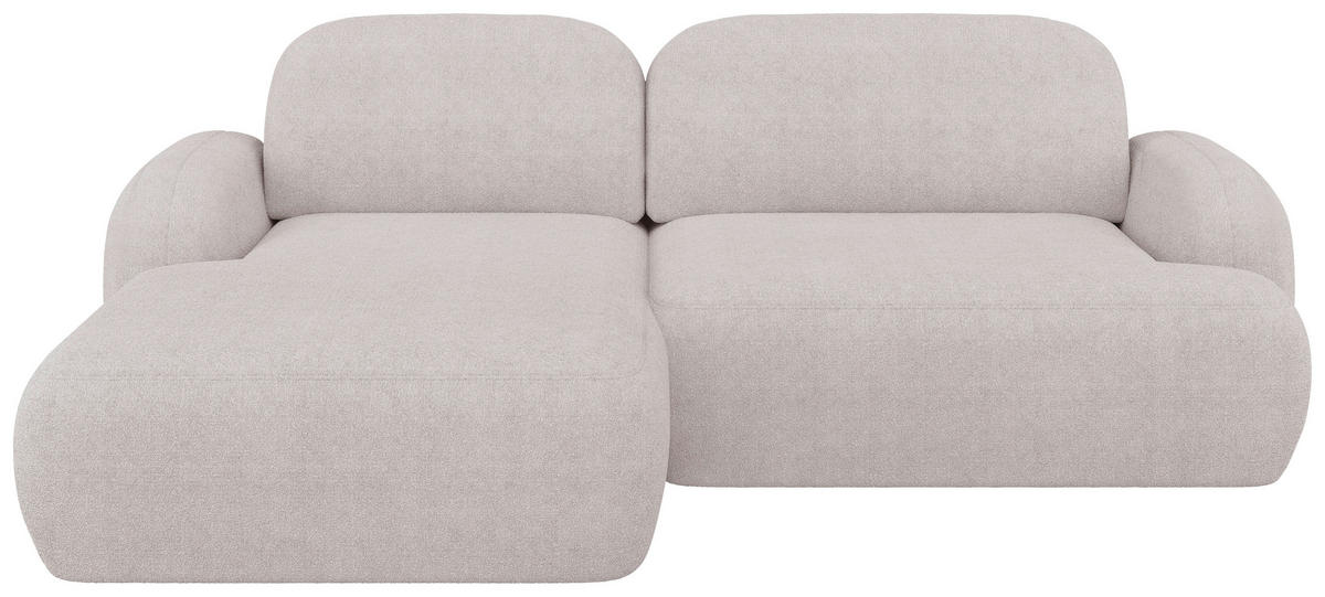 ECKSOFA Sevilla Plus in Bouclé Beige  275/175 cm  - Beige/Schwarz, Design, Kunststoff/Textil (275/175cm) - MID.YOU