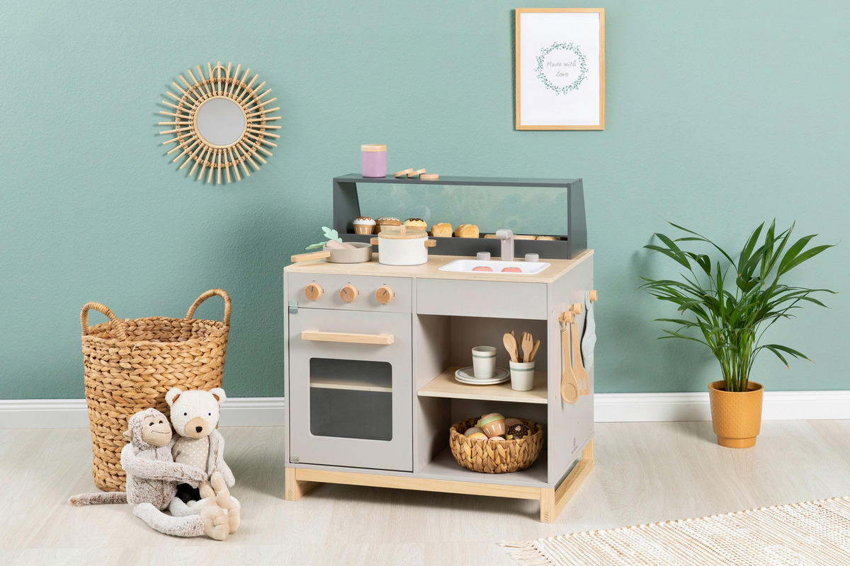 KINDERKÜCHE PRUNUS  - Naturfarben/Grau, Basics, Holz/Holzwerkstoff (62/46/67cm) - MUSTERKIND