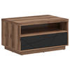 COUCHTISCH 90/60/48,5 cm rechteckig Schwarz, Eichefarben  - Eichefarben/Schwarz, Design, Holzwerkstoff/Kunststoff (90/60/48,5cm)