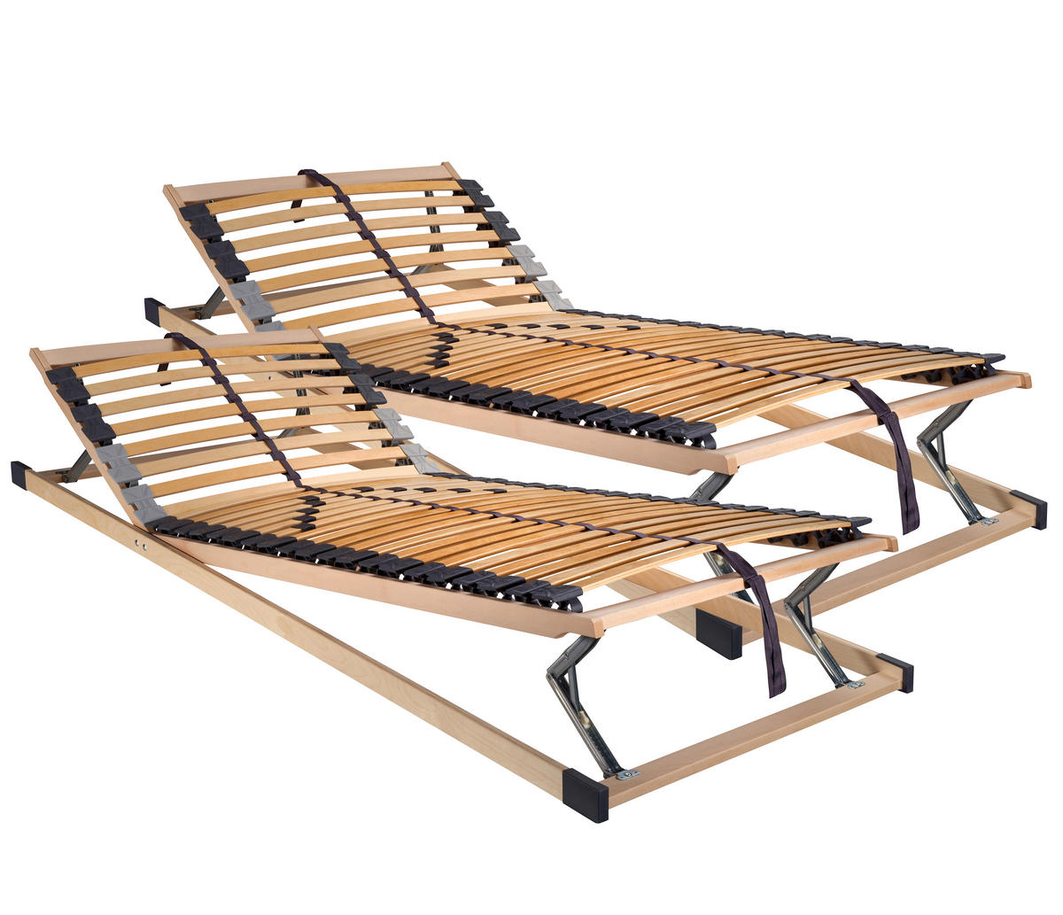 LATTENROSTSET 200/200 cm  - Birkefarben/Buchefarben, Basics, Holz/Kunststoff (200/200cm) - Sleeptex