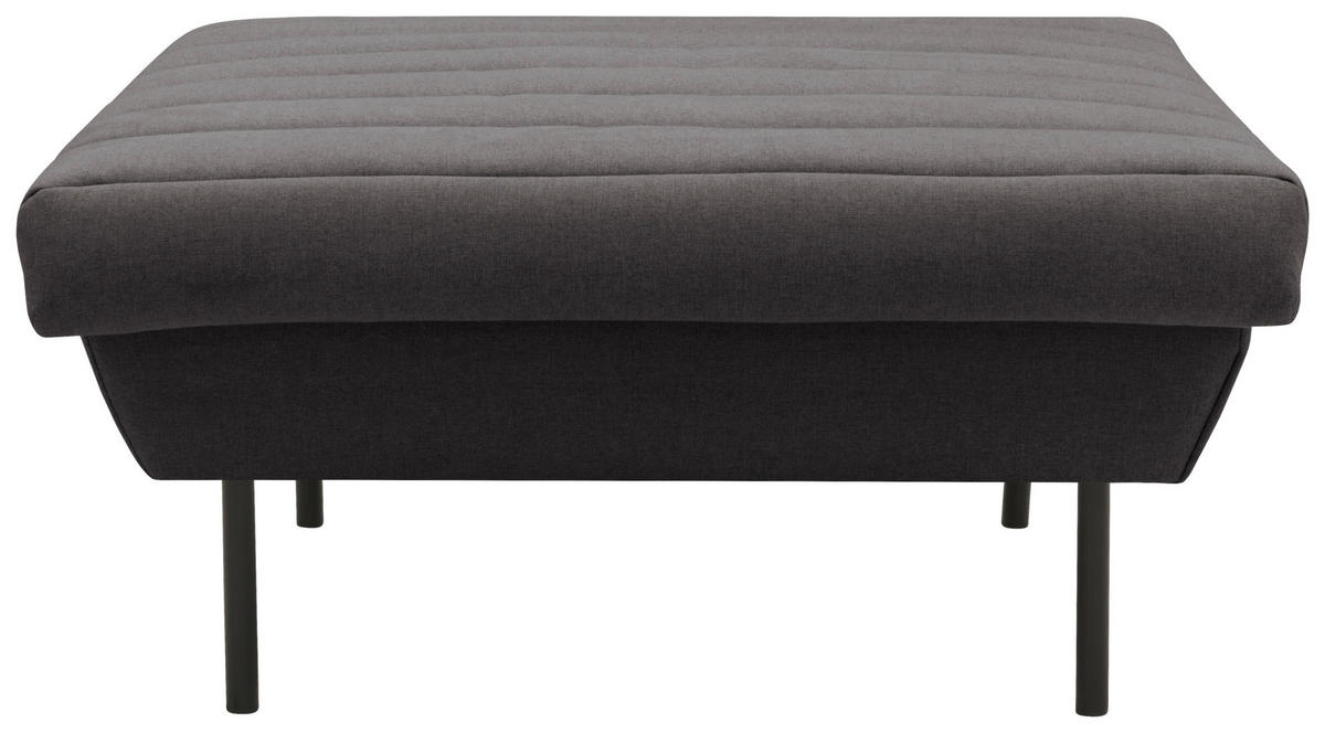 HOCKER Anthrazit  - Anthrazit/Schwarz, Design, Textil/Metall (90/45/105cm) - LOOKS by W.Joop