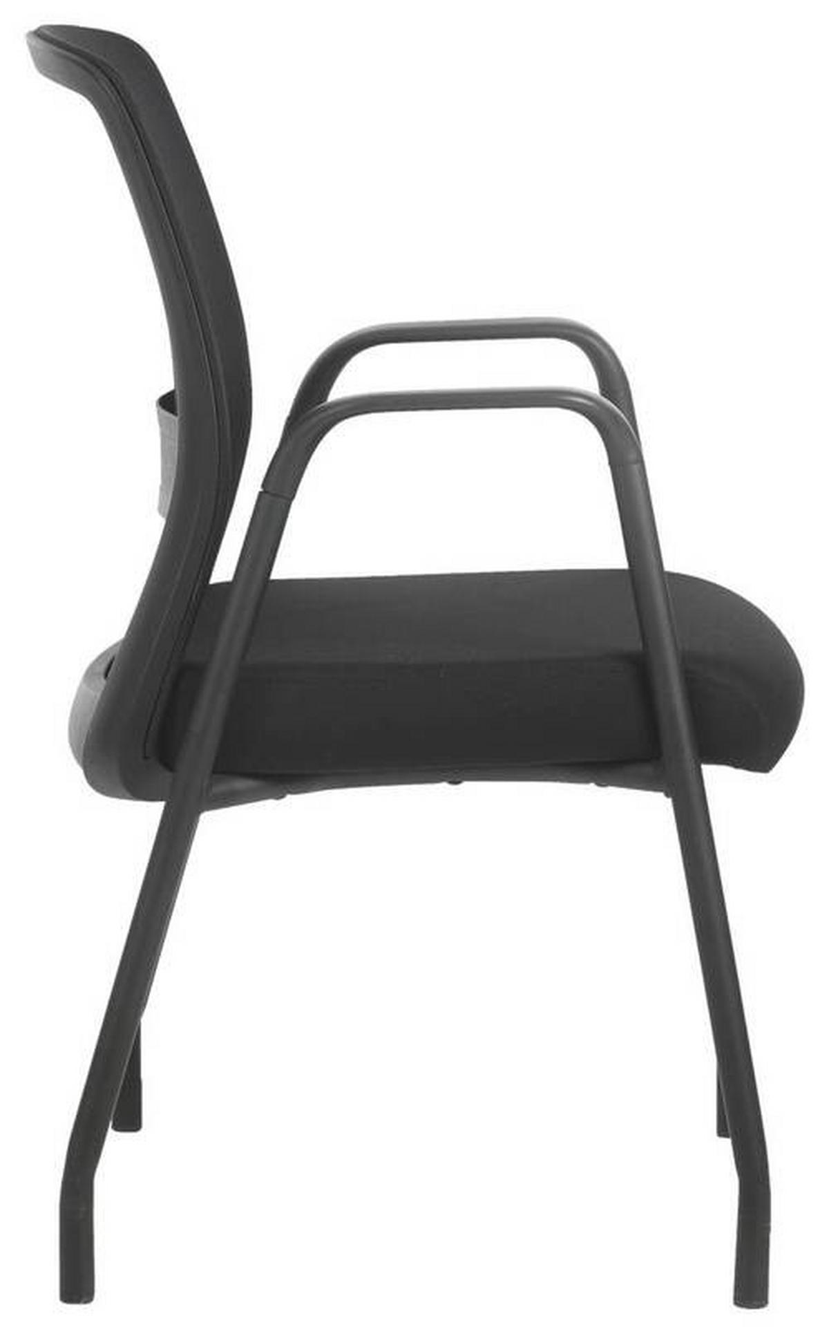 ARMLEHNSTUHL  in Eisen Netzbespannung, Webstoff matt  - Schwarz, Modern, Kunststoff/Textil (55/88,5/57cm) - Xora