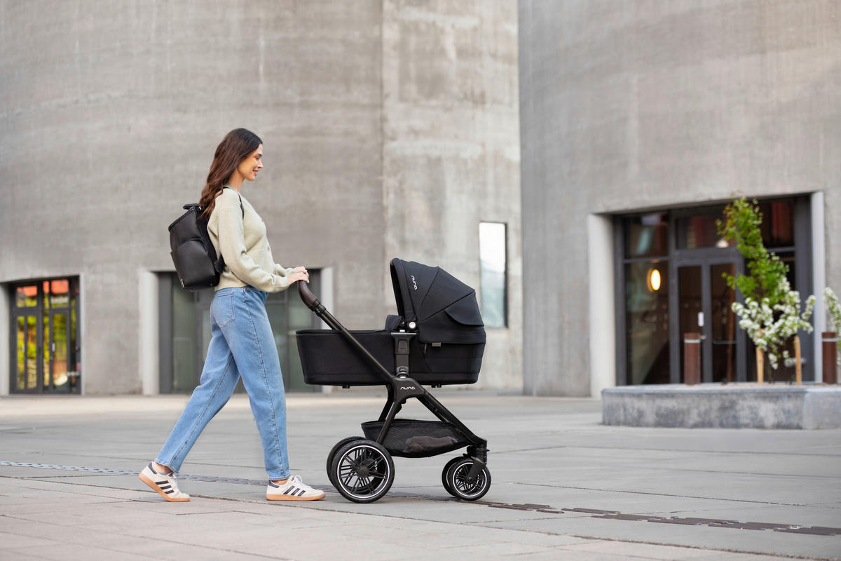 KINDERWAGENSET  TRIV lx Caviar  Caviar  - Schwarz, Basics, Kunststoff/Metall (96/58/109cm) - Nuna