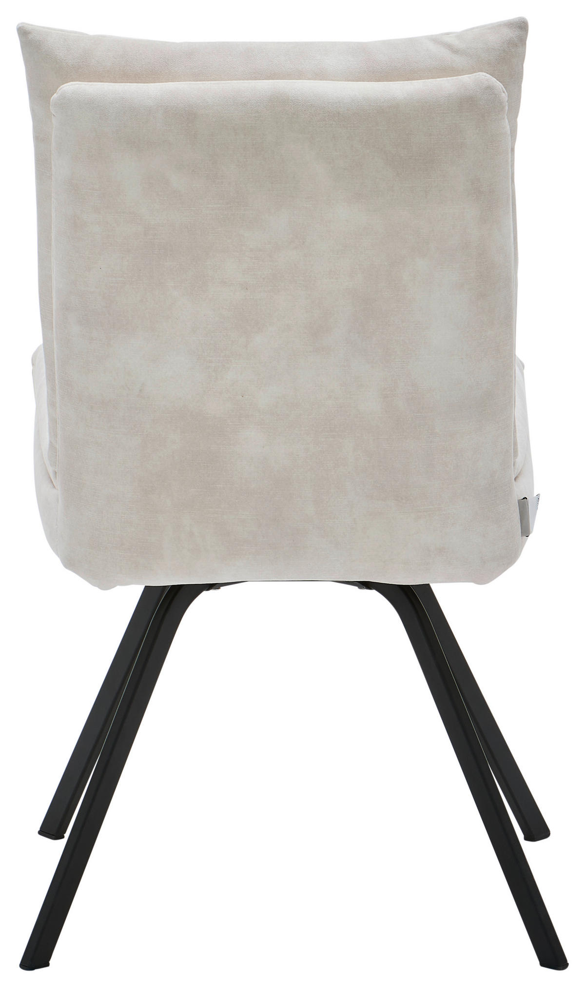 STUHL  in Velours Textil  - Creme/Schwarz, Design, Textil/Metall (50/84/68cm) - Welnova