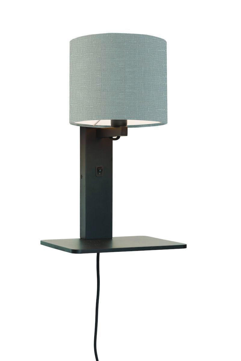 WANDLEUCHTE - Hellgrau/Schwarz, Trend, Holz/Textil (19/24/36cm) - Good & Mojo