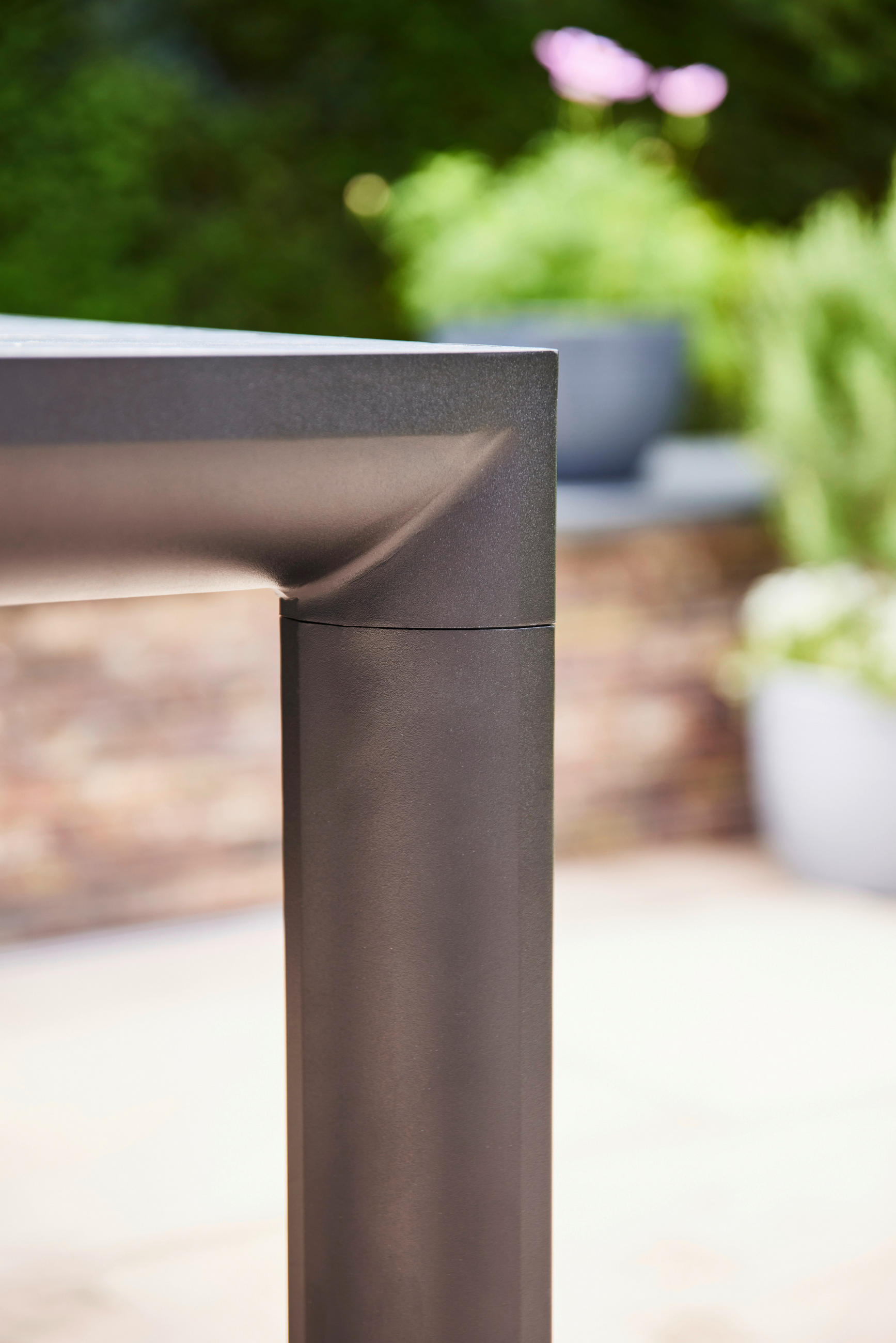 GARTENTISCH Metall, Keramik Anthrazit, Graubraun rechteckig  - Anthrazit/Graubraun, Basics, Keramik/Metall (220/100/74cm) - Siena Garden