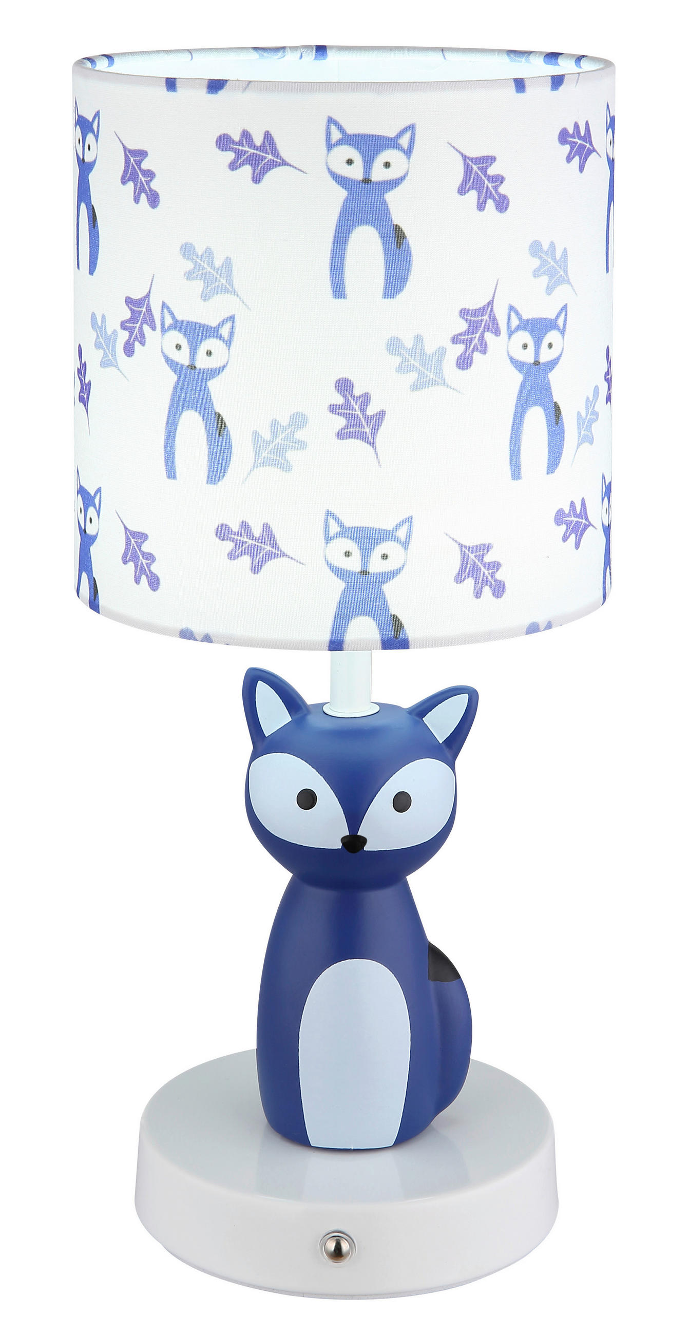 LED-BORDSLAMPA - vit/blå, Trend, metall/textil (15/33,5cm) - Globo