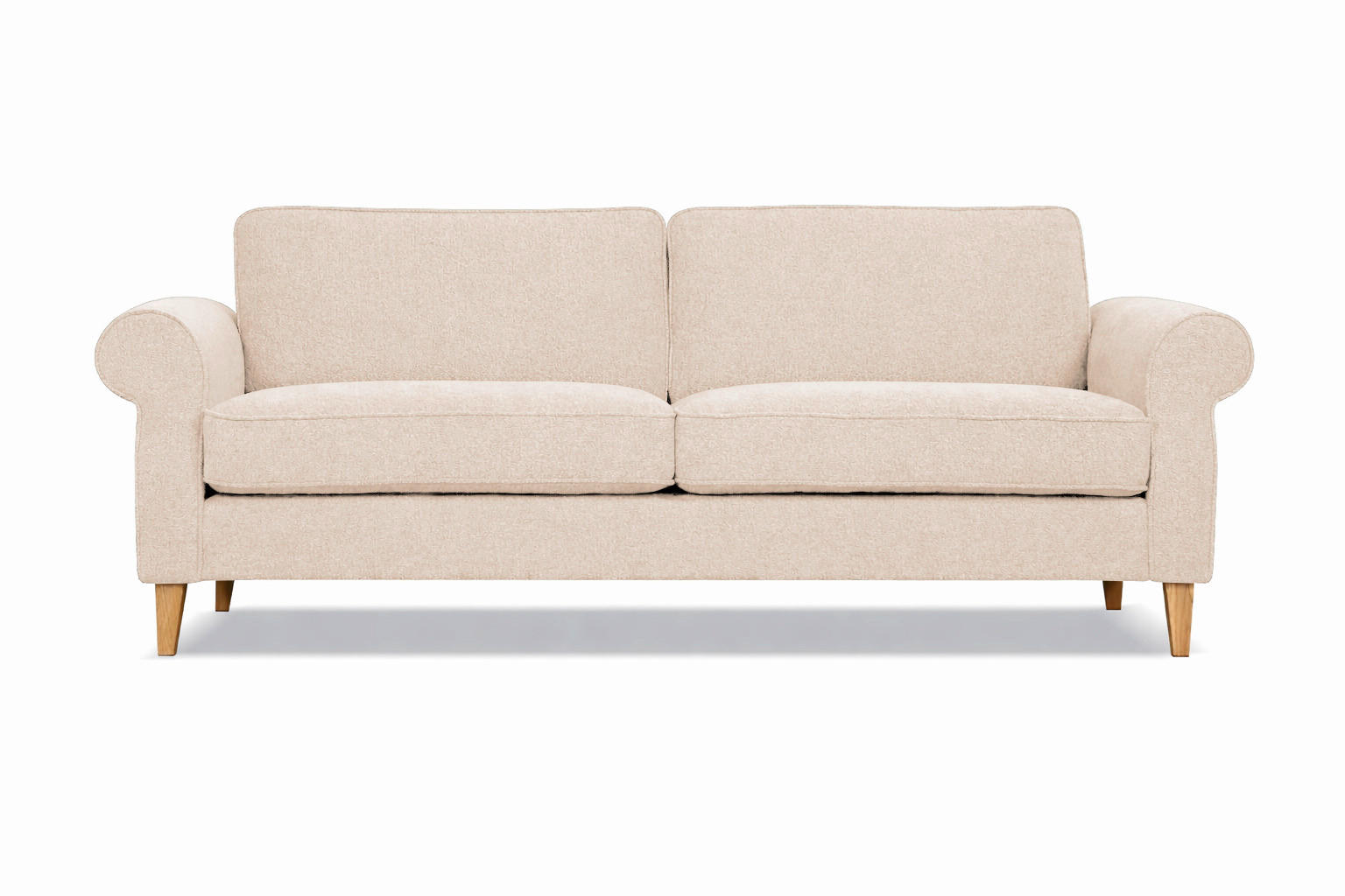 3-SITZER-SOFA NAOMI Creme  - Creme, Design, Textil (224/82/91cm) - Livetastic