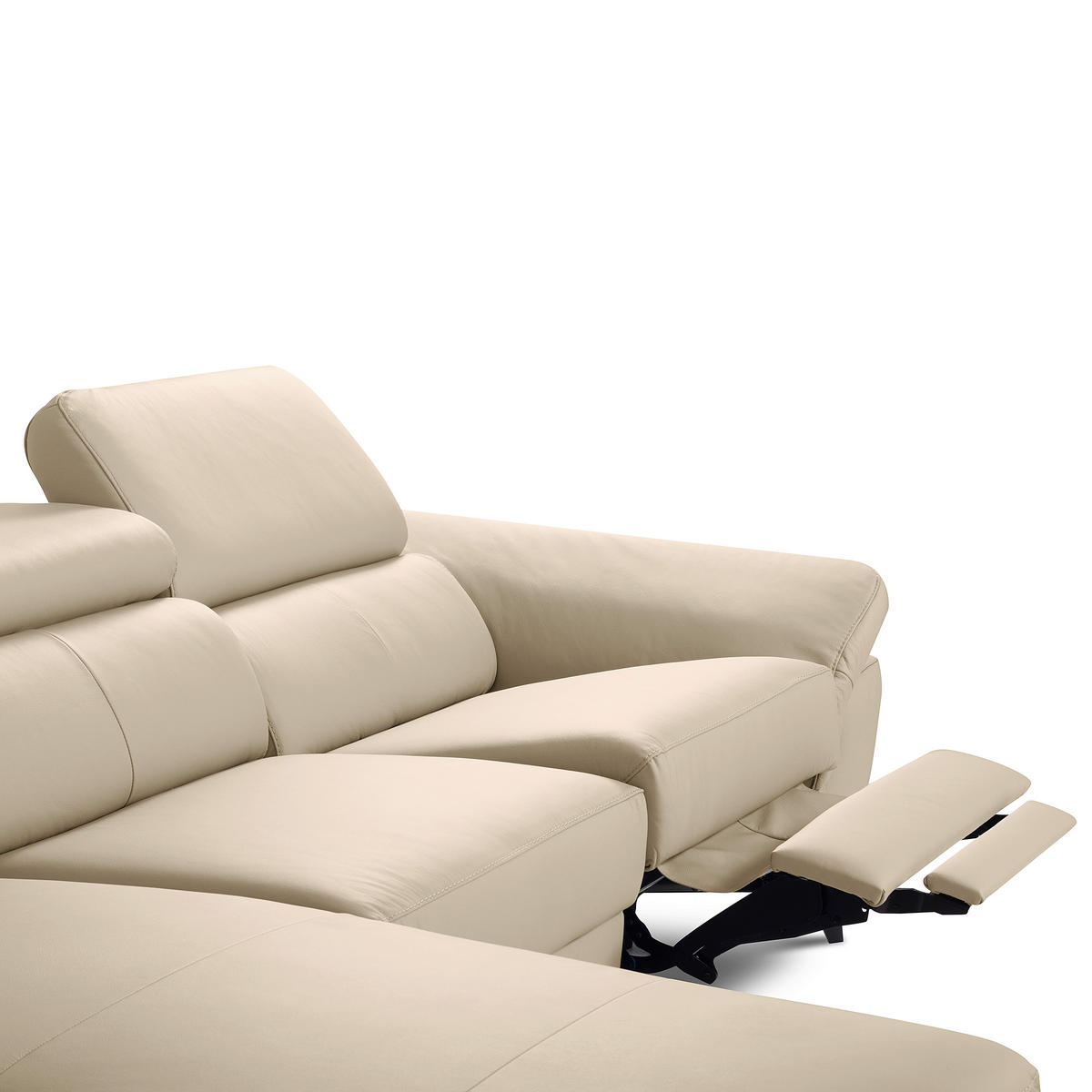 ECKSOFA  in Lederlook Echtleder Grau  252/179 cm  - Schwarz/Grau, Design, Leder/Textil (252/179cm) - Livetastic