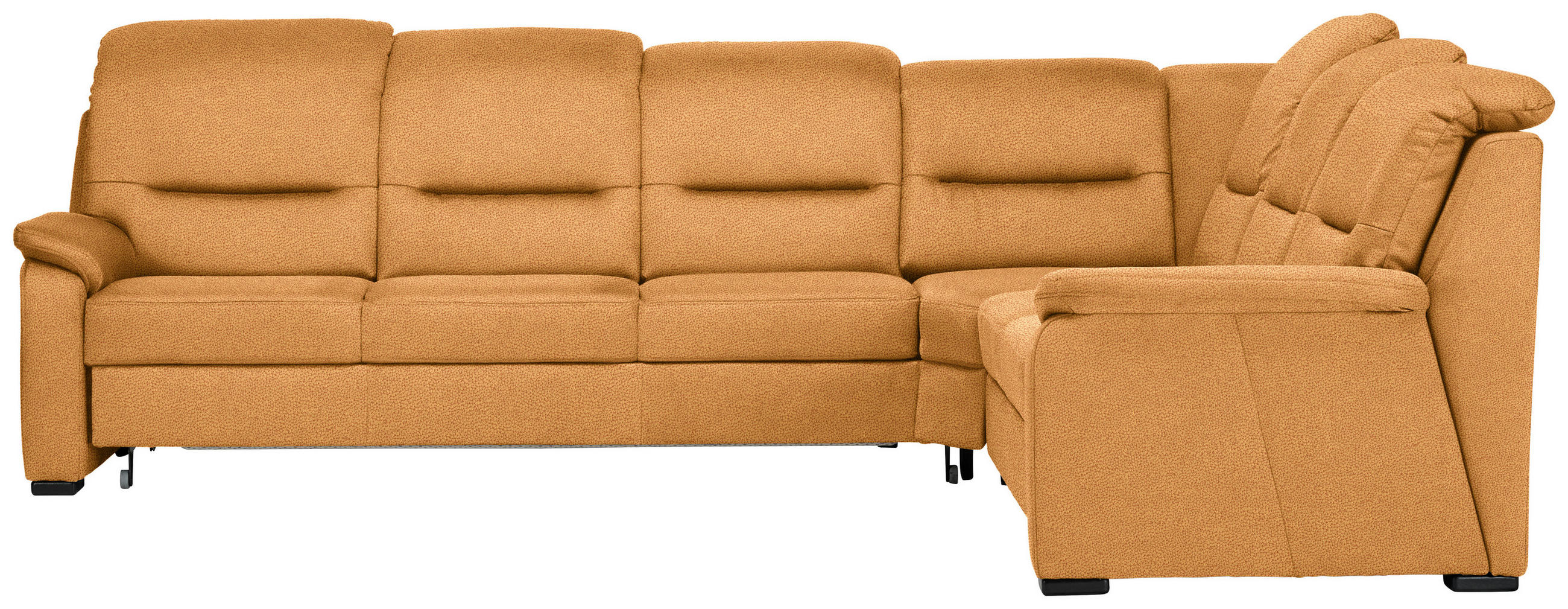 ECKSOFA in Mikrofaser Gelb  303/245 cm  - Gelb/Schwarz, KONVENTIONELL, Holz/Textil (303/245cm) - Beldomo Comfort