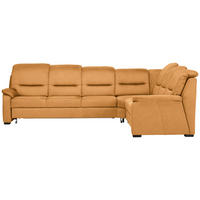 ECKSOFA in Mikrofaser Gelb  - Gelb/Schwarz, Konventionell, Holz/Textil (303/245cm) - Beldomo Comfort