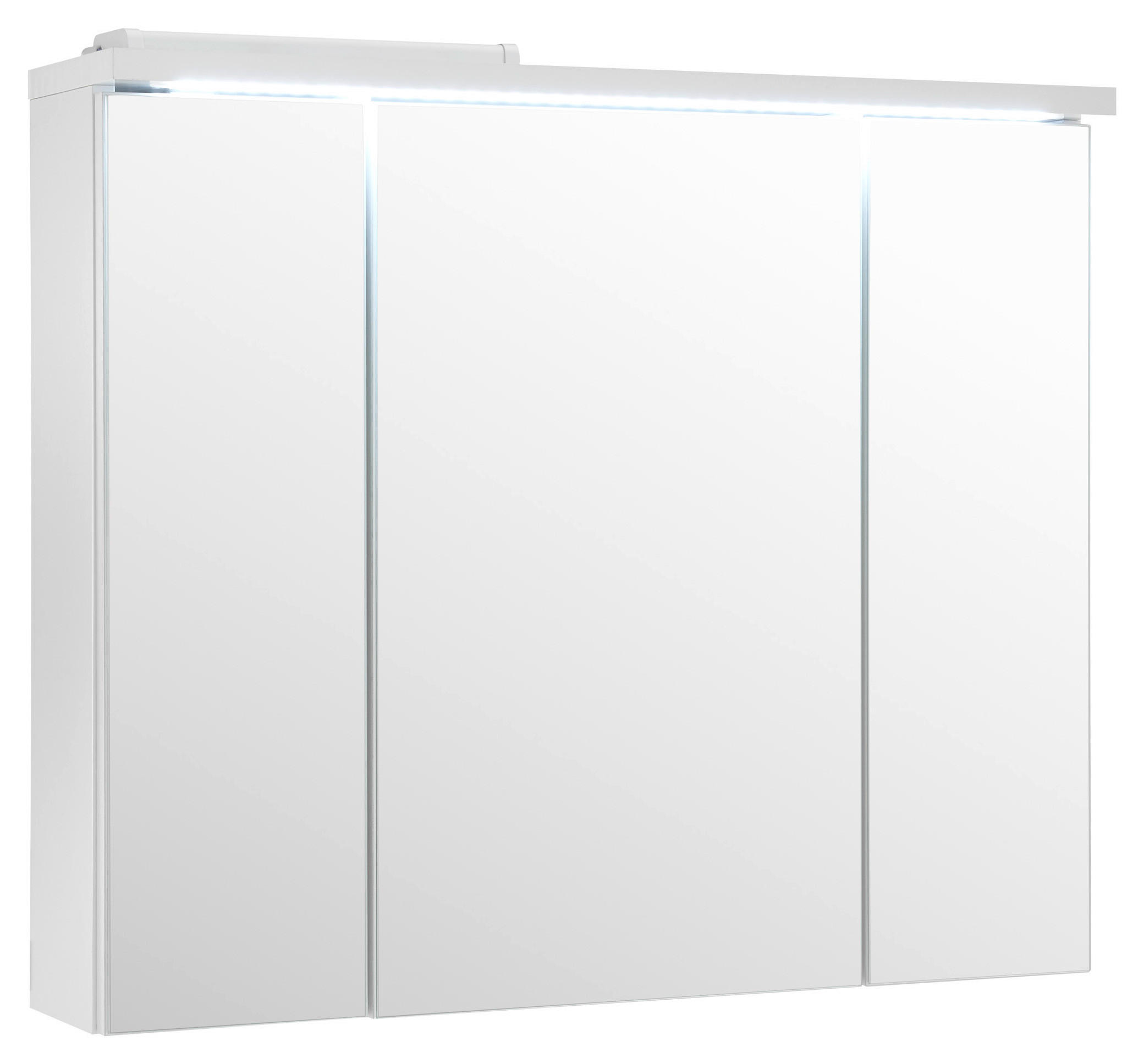 Livetastic Spiegelschrank Weiß 80x69x20 cm