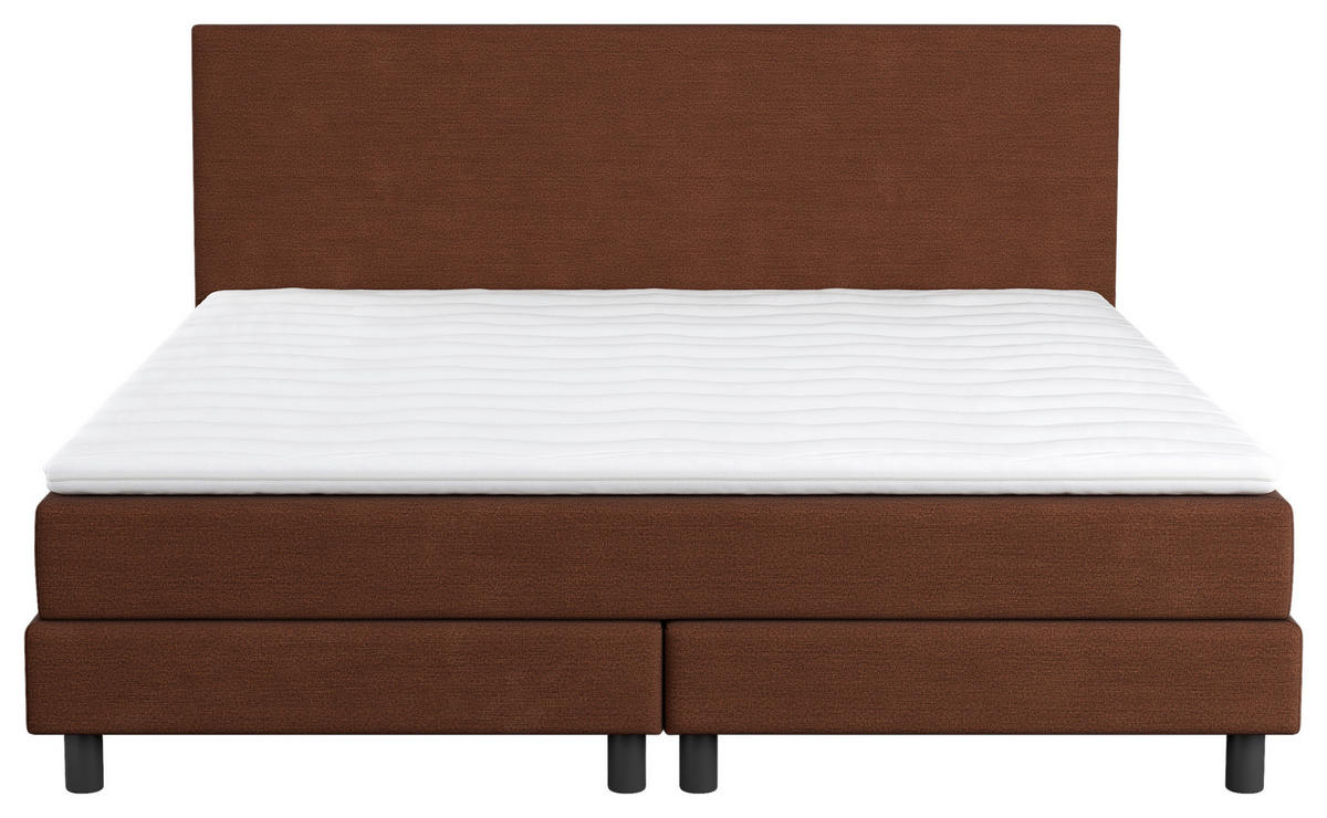BOXBETT 160/200 cm  in Braun  - Schwarz/Braun, Modern, Holzwerkstoff/Textil (160/200cm) - MID.YOU