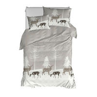 ÁGYNEMŰHUZAT-GARNITÚRA  - fehér/szürke, Basics, textil (140/200cm)