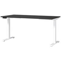 SCHREIBTISCH 160/80/72-118 cm  in Graphitfarben, Weiß  - Graphitfarben/Weiß, MODERN, Holzwerkstoff/Metall (160/80/72-118cm) - Novel