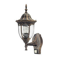 SPOLJNA ZIDNA SVETILJKA Milano  - boja mesinga/prozirna, Romantično / Seoski, staklo/metal (16.5/41cm)