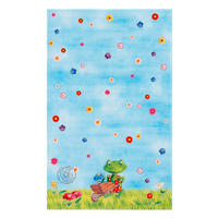 KINDERTEPPICH 100/160 cm  - Hellblau/Grün, Trend, Kunststoff/Textil (100/160cm)