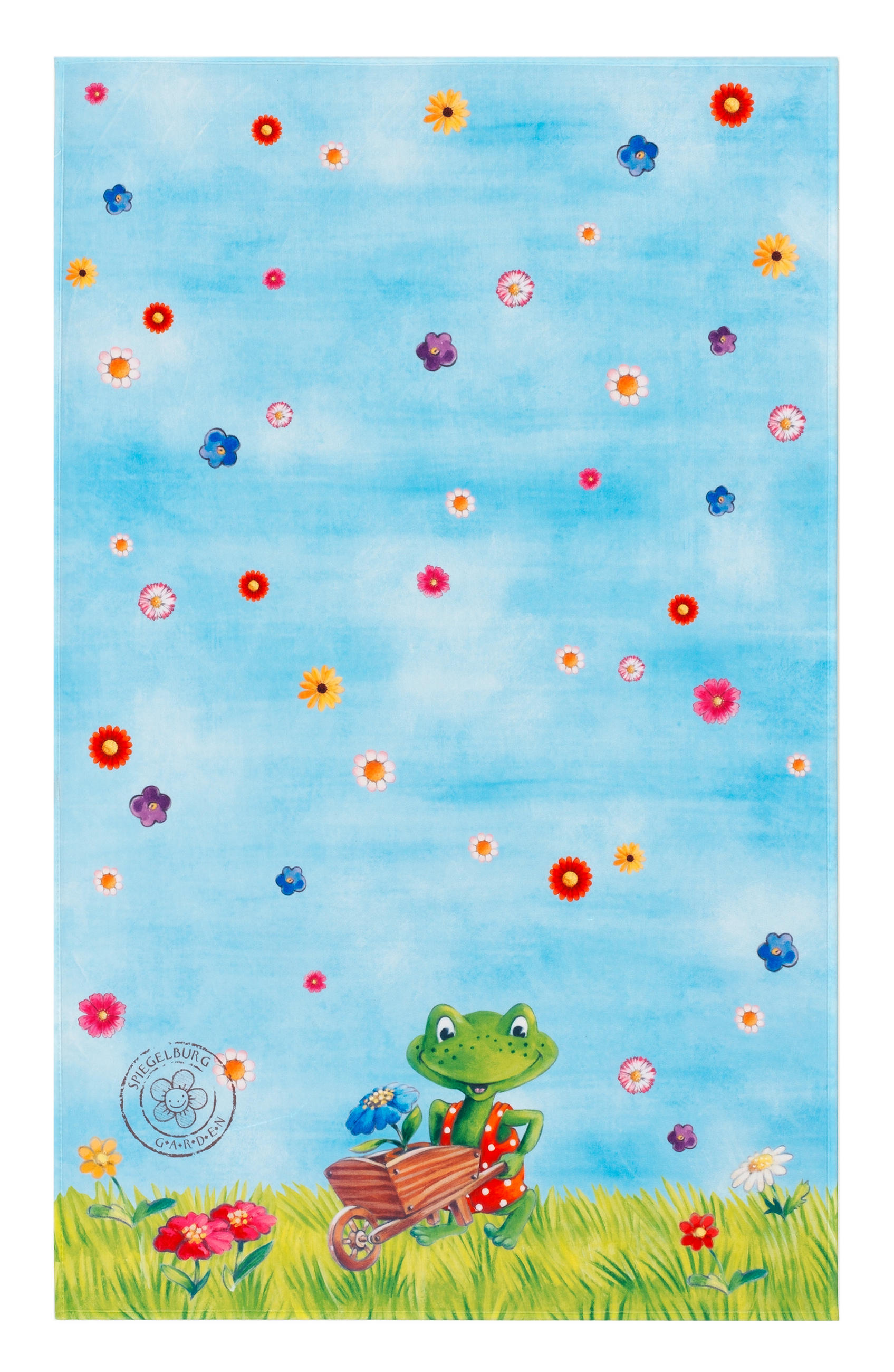 XXXLutz Kinderteppich Grün, Hellblau 100x160 cm