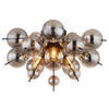DECKENLEUCHTE  55/28 cm    - Schwarz, Design, Glas/Metall (55/28cm) - Globo
