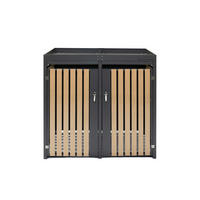 MÜLLTONNENBOX - Anthrazit/Naturfarben, Basics, Metall (84/125/134cm)